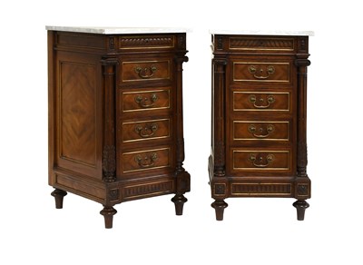 Lot 654 - A Pair of French Walnut and Gilt-Decorated...