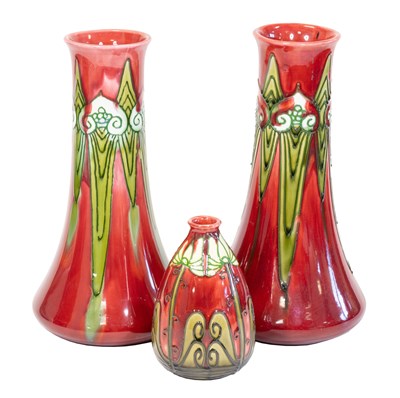 Lot 36 - Two Mintons Ltd Secessionist Earthenware Vases,...