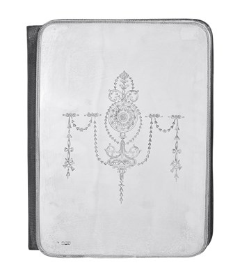 Lot 49 - An Edward VII Silver Mounted Desk-Blotter