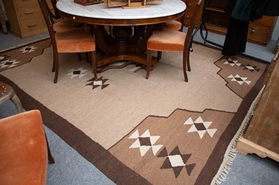 Lot 1331 - Unusual Undyed Moroccan Kilim, the field...