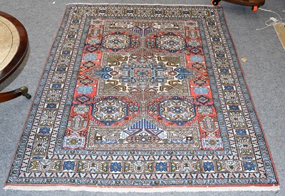 Lot 1115 - Part-Silk Ardebil Rug of Caucasian Design, the...