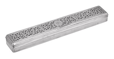 Lot 96 - A Victorian Silver Toothbrush-Box