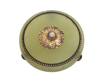 Lot A Russian Silver-Gilt and Bowenite Bell-Push