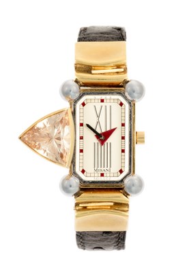 Lot 2453 - Misani: An 18 Carat Gold and Steel Wristwatch,...