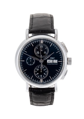 Lot 2185 - IWC: A Stainless Day/Date Automatic...