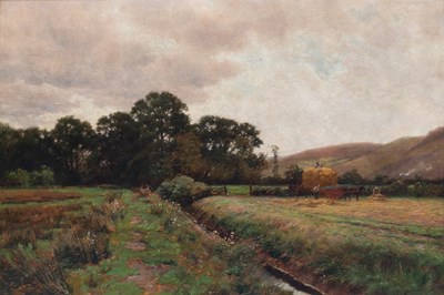 Lot 371 - H Moss (19th Century) Loading the haycart...
