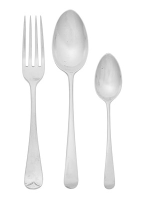 Lot 50 - A Collection of George III and Later Silver Flatware