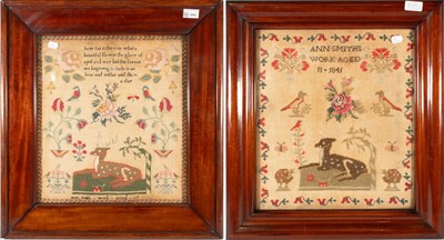 Lot 2085 - 19th Century Decorative Wool Work Sampler by...