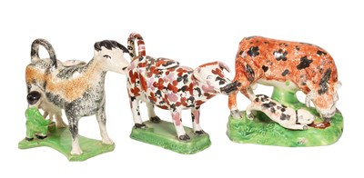 Lot 92 - A Staffordshire Pearlware Bull-Baiting Group,...