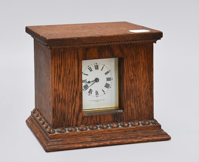 Lot 349 - A French Brass Carriage Timepiece, retailed by...