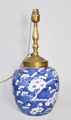 Lot 263 - A Chinese Porcelain Ginger Jar Mounted as a...