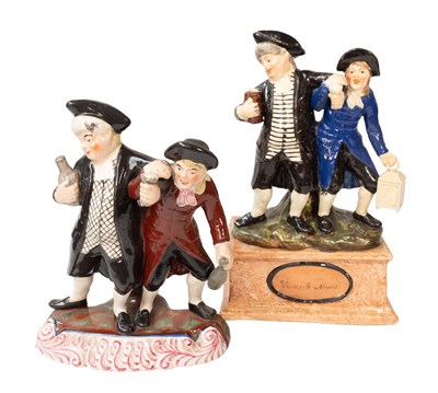 Lot 62 - A Staffordshire Pearlware "Vicar & Moses"...