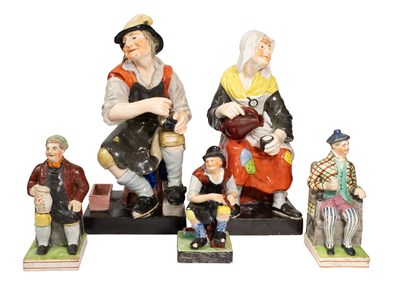 Lot 83 - A Large Pair of Staffordshire Pottery "Jobson...