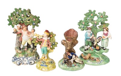 Lot 26 - A Walton Staffordshire Pearlware Figure Group,...