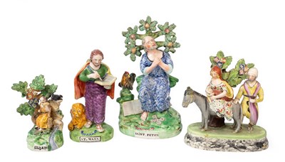 Lot 77 - A Staffordshire Pearlware "Saint Peter" Figure,...