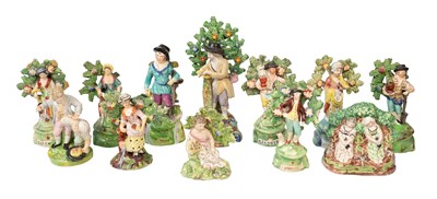 Lot 91 - Two Pearlware Titled Bocage Figures "Gardners",...