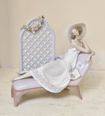 Lot 220 - A Lladro Porcelain Figure of a Reclining Lady "...