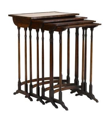 Lot 628 - A Quartetto Nest of Rosewood Tables, in the...