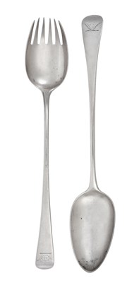 Lot A Pair of George III Silver Salad-Servers