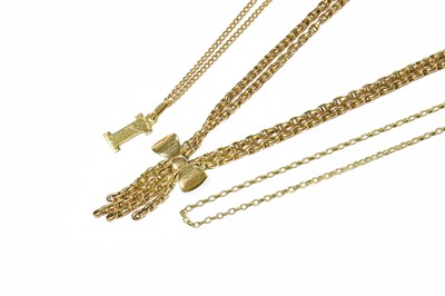 Lot 255 - Three Chains, of varying form; together with A...
