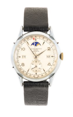 Lot 2463 - Record: A Chrome Plated Triple Calendar...