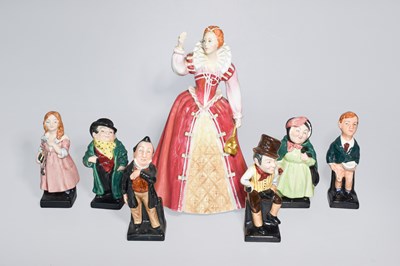 Lot 237 - Royal Doulton Figures, including Queen...