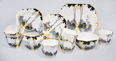 Lot 244 - A Shelly Art Deco Part Tea Service, in the...