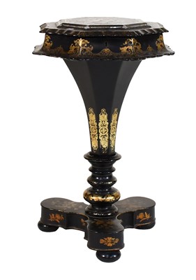 Lot 555 - An Ebonised, Parcel-Gilt and...