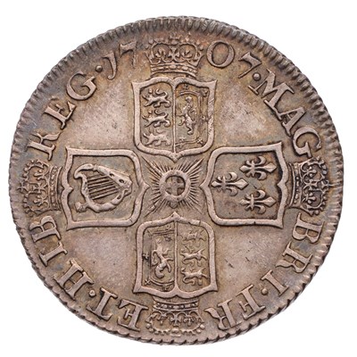 Lot 87 - Anne, Shilling 1707, Post-Union with Scotland,...