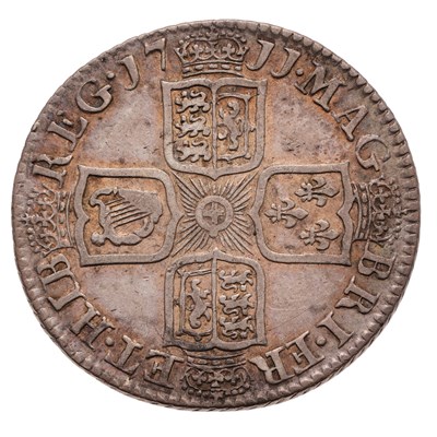 Lot 88 - Anne, Shilling 1711, fourth bust, plain angles,...