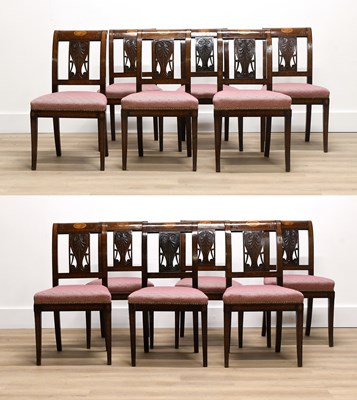 Lot 268 - A Set of Twelve Late Regency Mahogany and...