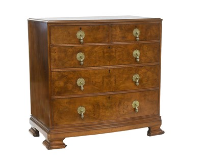 Lot 566 - A 1920/30 Figured Walnut Bowfront Chest of...