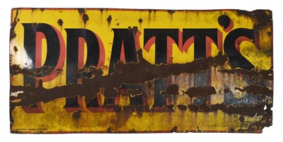 Lot 132 - PRATT'S: A Single-Sided Enamel Advertising...