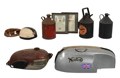 Lot 76 - A Norton Fibreglass Motorcycle Petrol Tank A...