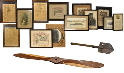 Lot 259 - A Small Laminated Propeller, the hub with six...