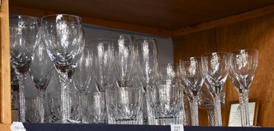 Lot 227 - Quantity of Drinking Glasses, including wines,...