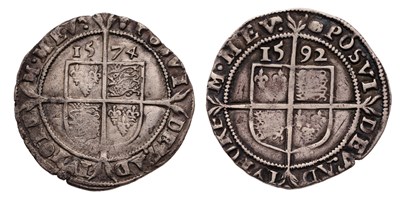 Lot 43 - Elizabeth I, Sixpence 1574, third and fourth...
