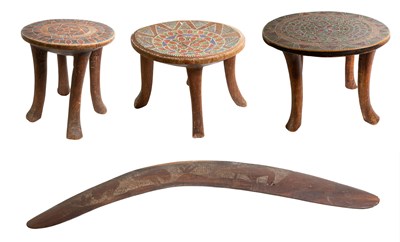 Lot 389 - Three East African Graduated Kamba...