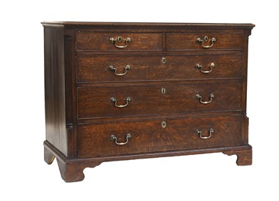 Lot 483 - A George III Oak and Pine-Lined Straight-Front...