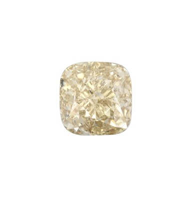 Lot 2293 - A Loose Square Cushion Modified Brilliant Cut...