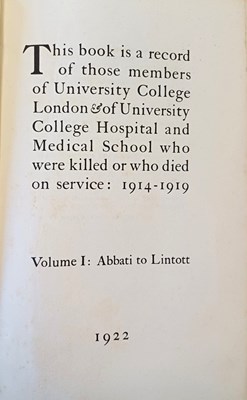 Lot 2144 - World War I. Chambers (R.W., editor). This...
