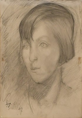 Lot 367 - Eugène Bloch (20th Century) "Ritratto di...