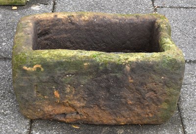 Lot 261 - A Stone Trough of Rectangular Form, 63cm by...