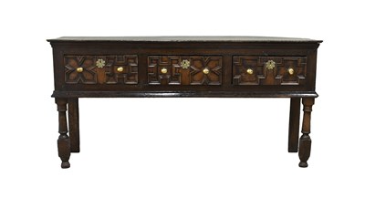Lot 232 - A Charles II Oak Dresser Base, late 17th...