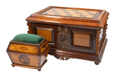 Lot 200 - A Victorian Mahogany Workbox, late 19th...