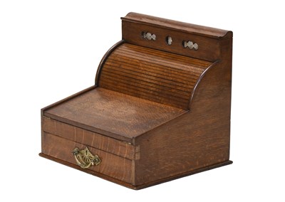 Lot 201 - A Victorian Oak Travelling Writing Desk, late...