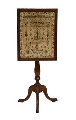 Lot 645 - A Framed Needlework Alphabet Sampler, by Ellen...