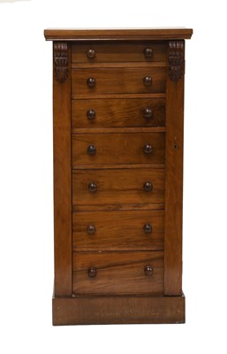 Lot 556 - A Victorian Walnut Wellington Chest, 3rd...
