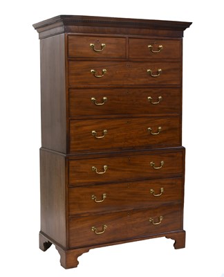 Lot 634 - A George III Mahogany Chest on Chest, circa...