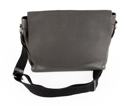 Lot 1042 - Mulberry Grey Leather Messenger Bag, with...